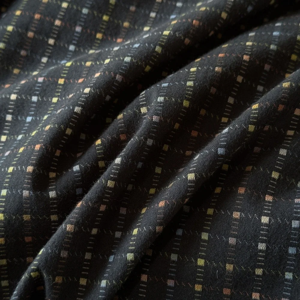 Of Joy Black Plaid 100% Cotton Yarn-dyed Jacquard Reversible‎ Comforter Set King